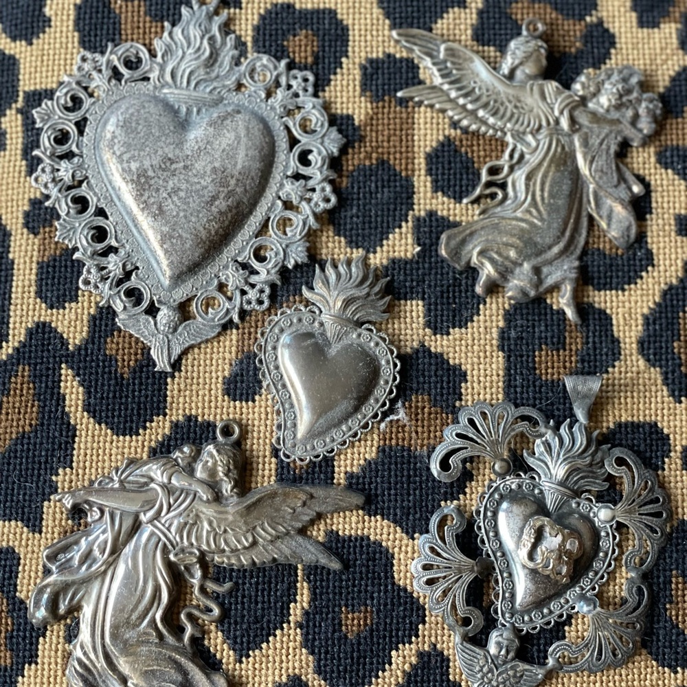 Set of 5 sterling Milagros